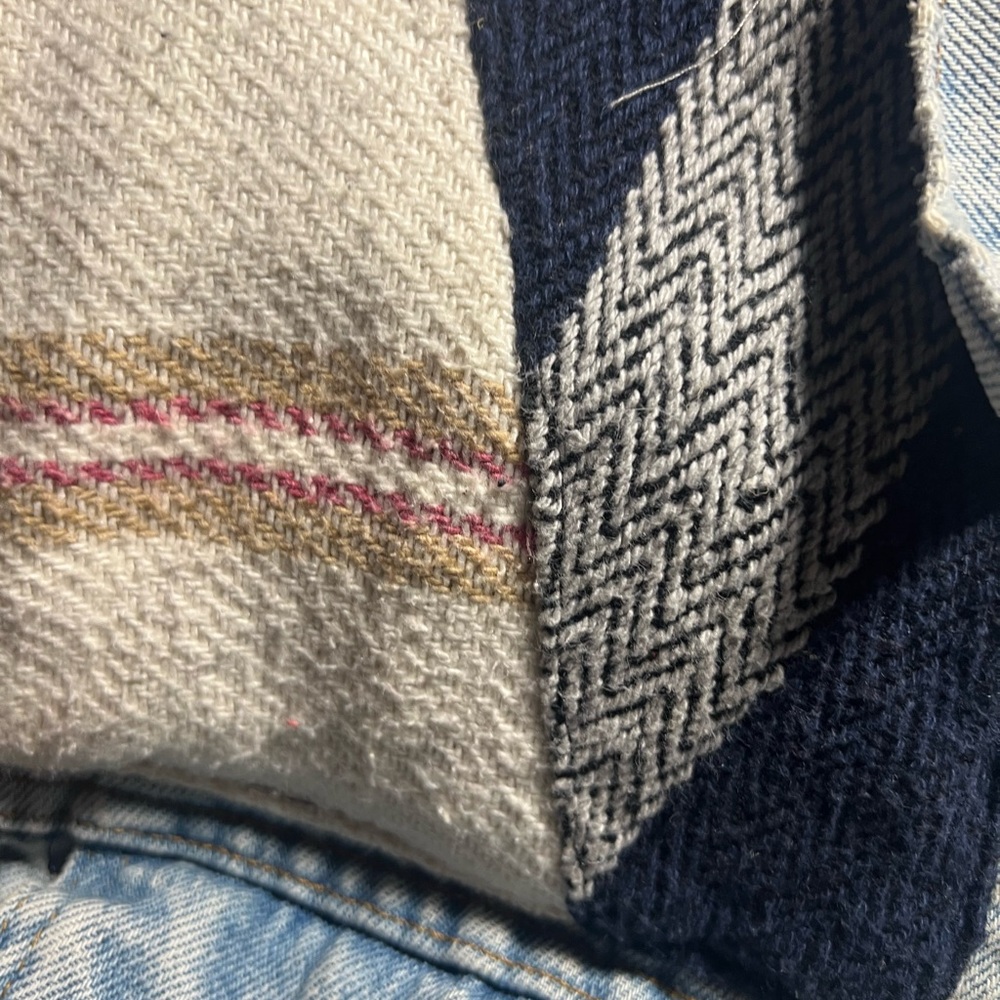 Levi's Multicolor Patchwork Jean Jacket L - image 16